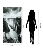 Empire Art Direct The Falls Frameless Free Floating Tempered Art Glass Wall Art by Ead Art Coop, 72" x 36" x 0.2"