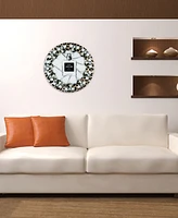 Empire Art Direct Haute Couture Frameless Free Floating Tempered Glass Round Graphic Wall Art, 20" x 20" x 0.2"