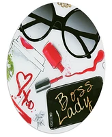 Empire Art Direct Boss Lady Frameless Free Floating Tempered Glass Panel Graphic Wall Art, 24" x 24" x 0.2"