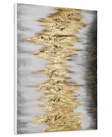 Empire Art Direct Gold Frequency Textured Metallic Hand Painted Wall Art by Martin Edwards, 30" x 40" x 1.5"