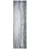 Empire Art Direct Silver Dust Textured Metallic Hand Painted Wall Art by Martin Edwards, 20" x 72" x 1.5"