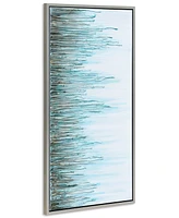 Empire Art Direct Green Frequency Textured Metallic Hand Painted Wall Art by Martin Edwards, 24" x 48" x 1.5"