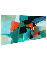 Empire Art Direct Color Splash Frameless Free Floating Tempered Art Glass Abstract Wall Art by Ead Art Coop, 72" x 36" x 0.2"