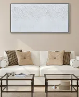 Empire Art Direct White Snow B Textured Metallic Hand Painted Wall Art by Martin Edwards, 24" x 48" x 1.5"