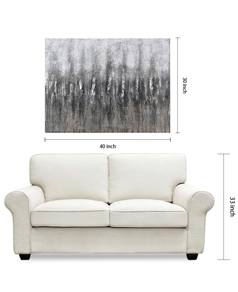 Empire Art Direct Gray Frequency Textured Metallic Hand Painted Wall Art by Martin Edwards, 30" x 40" x 1.5"