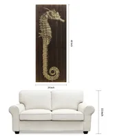 Empire Art Direct Seahorse A Arte de Legno Digital Print on Solid Wood Wall Art, 60" x 24" x 1.5"