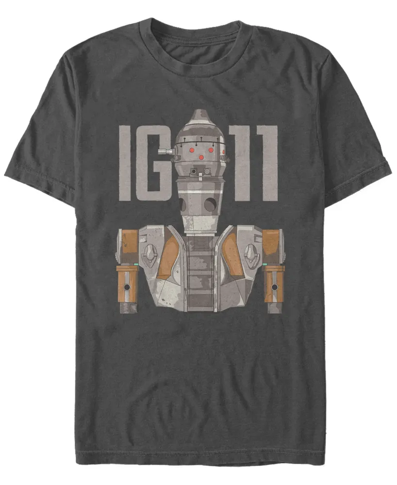 Fifth Sun Star Wars The Mandalorian Ig-11 Simple Portrait Short Sleeve Men's T-shirt