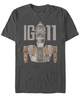Fifth Sun Star Wars The Mandalorian Ig-11 Simple Portrait Short Sleeve Men's T-shirt