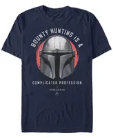 Fifth Sun Star Wars The Mandalorian a Complicated Profession Portrait Short Sleeve Men's T-shirt