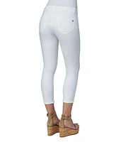 Democracy Women's "Ab" Solution High Rise Ankle White Skimmer Jeans