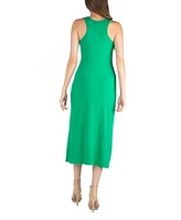 24seven Comfort Apparel Scoop Neck Maxi Dress with Racerback Detail