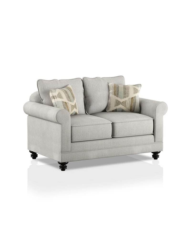 Furniture of America Cohassette Upholstered Loveseat