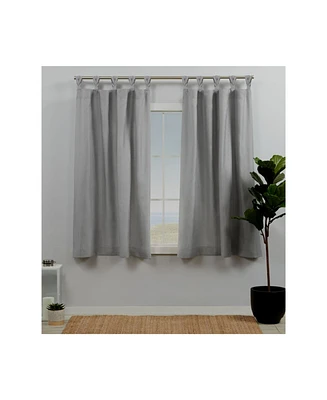 Exclusive Home Curtains Loha Linen Braided Tab Top Curtain Panel Pair