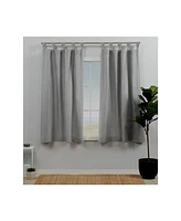 Exclusive Home Curtains Loha Linen Braided Tab Top Curtain Panel Pair
