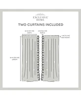 Exclusive Home Curtains Jacinta Flippable Side Ruffle Sheer Rod Pocket Curtain Panel Pair, 54" x 96", Set of 2