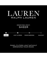 Lauren Ralph Lauren Rubin Back Tab Rod Pocket Sheer Curtain Panel, 54" x 108"