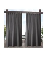 Exclusive Home Curtains Indoor - Outdoor Solid Cabana Tab Top Curtain Panel Pair