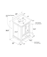 Dorel Living Mills Bathroom Vanity