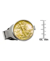 Men's American Coin Treasures Gold-Layered Silver Walking Liberty Half Dollar Coin Money Clip