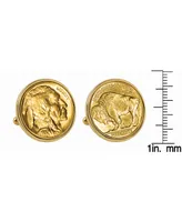 American Coin Treasures Gold-Layered Buffalo Nickel Bezel Coin Cuff Links