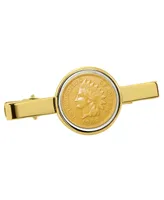 American Coin Treasures Gold-Layered Indian Penny Coin Tie Clip