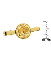 American Coin Treasures Gold-Layered Westward Journey Bison Nickel Coin Tie Clip