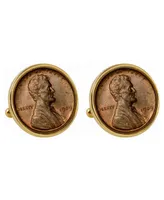 American Coin Treasures 1909 First-Year-Of-Issue Lincoln Penny Bezel Coin Cuff Links