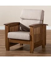 Furniture Charlotte Modern Classic Mission Style Upholstered 1 Seater Lounge Chair