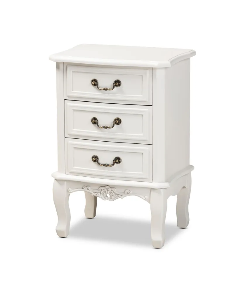 Furniture Gabrielle Victorian 3 Drawers Nightstand