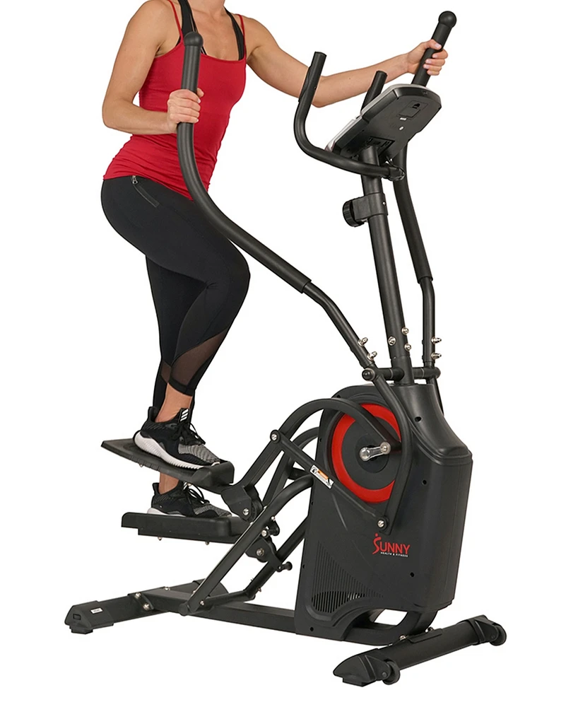 Sunny Health & Fitness Magnetic Vertical Elliptical Cardio Climber Machine and Exercise Stepper, Workout Cross Trainer, Sf-E3919