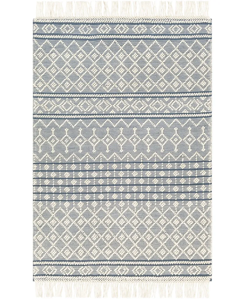 Closeout! Surya Farmhouse Tassels Fts-2304 Denim 8' x 10' Area Rug