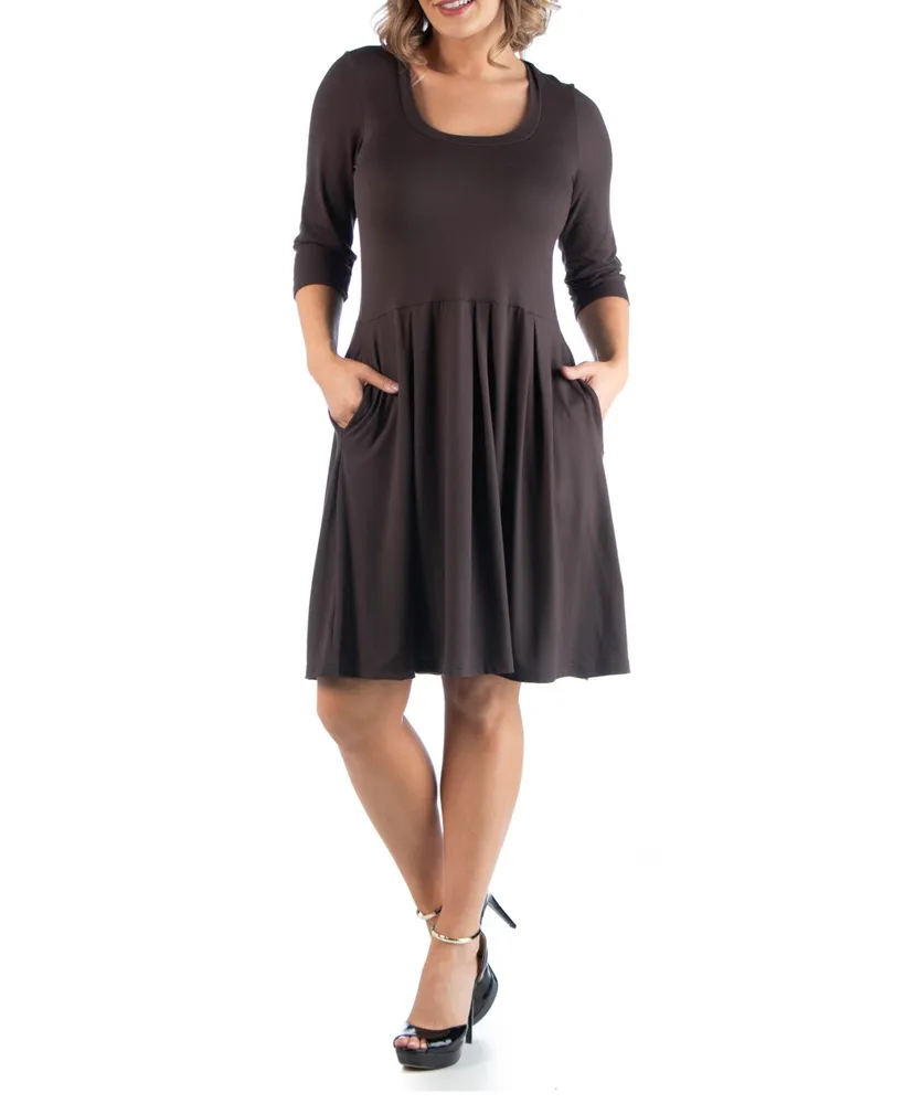 Women's Plus Fit and Flare Dress
