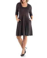 Women's Plus Fit and Flare Dress