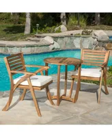 Noble House Esme 3 Piece Outdoor Bistro Set