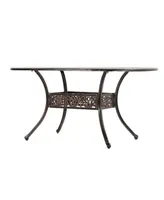 Noble House Lopez Outdoor Cast Oval Dining Table