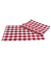 Xia Home Fashions Gingham Check Placemats - Set of 4, 19" x 13"