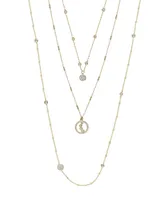 Ettika Triple Layered Crystal Detailed Women's Necklace