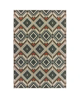 Oriental Weavers Latitude 002X3 Gray 5'3" x 7'3" Outdoor Area Rug