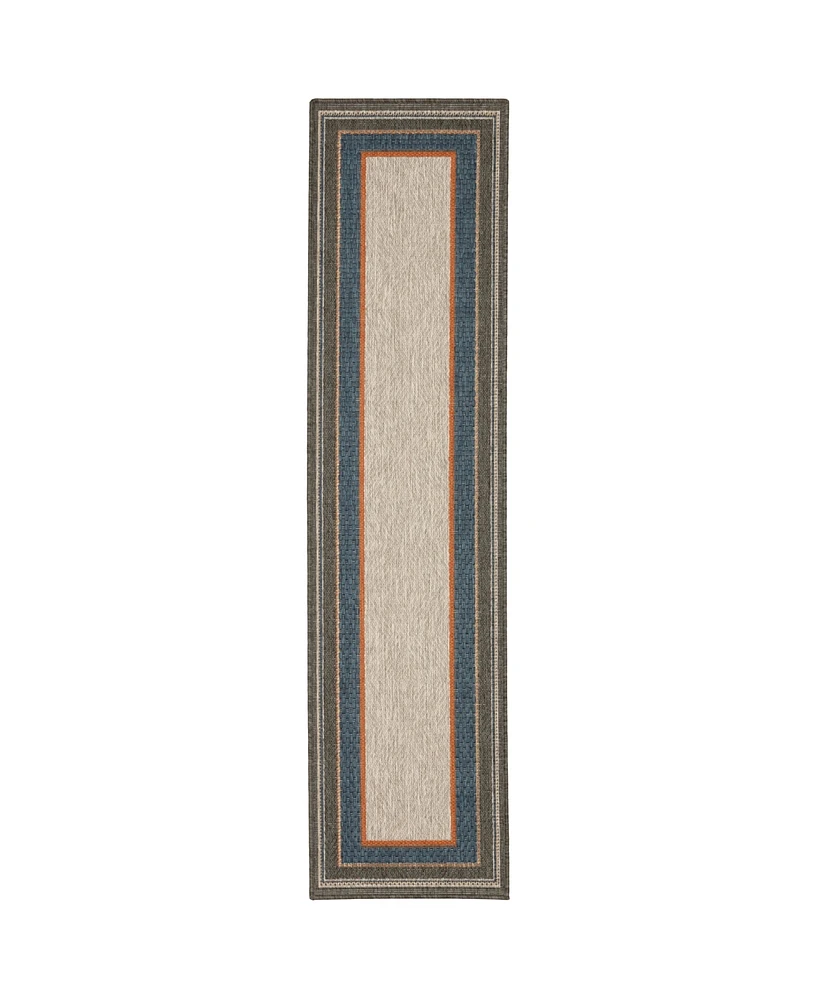 Oriental Weavers Latitude 8021L Gray 1'10" x 7'6" Runner Rug