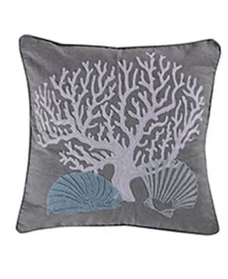 Levtex Cape Coral Shell & Coral Motif Decorative Pillow, 20" x 20"