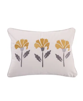 Levtex St. Claire Floral Embroidered Decorative Pillow, 14" x 18"