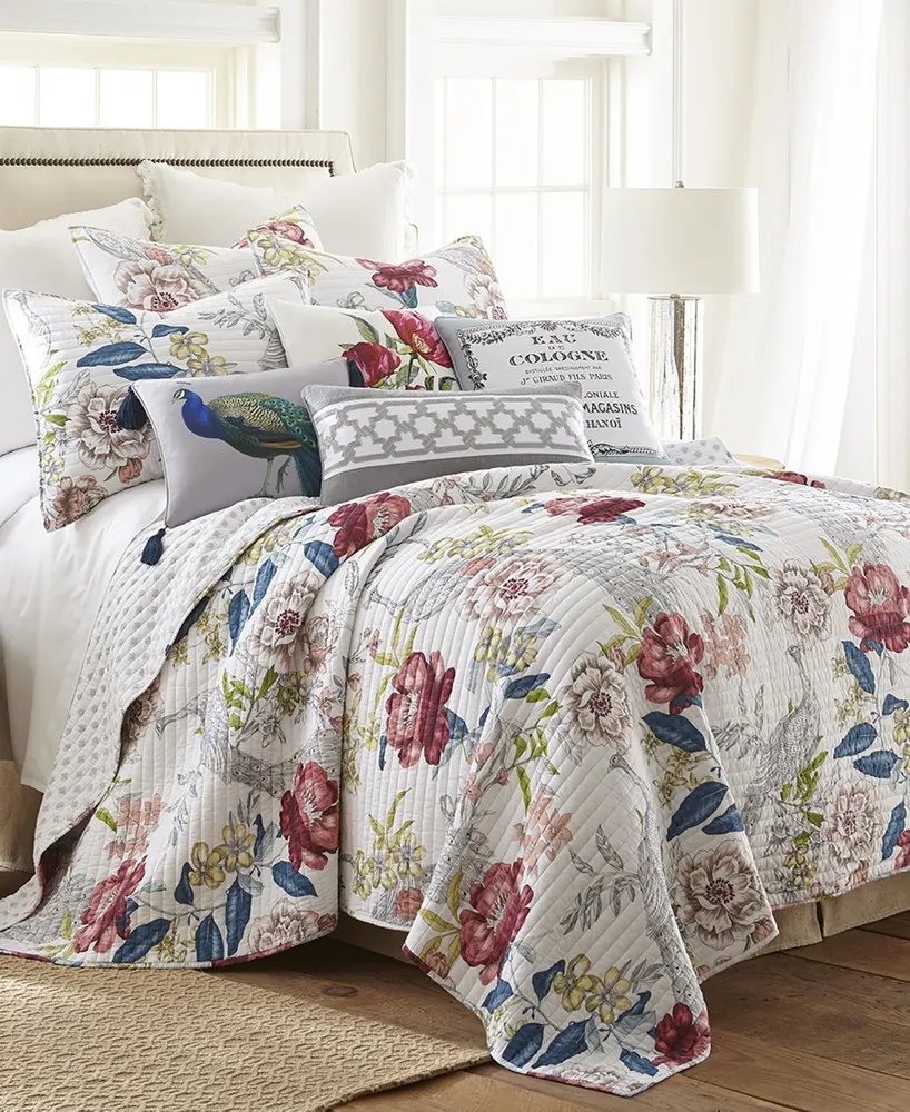 Levtex Montecito Floral Reversible -Pc. Quilt Set