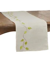 Saro Lifestyle Embroidered Vine Runner