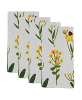 Saro Lifestyle Floral Napkin Set of 4