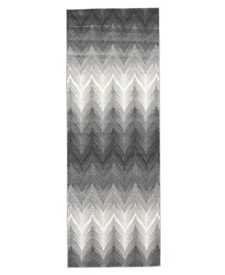 Feizy Bleecker R3589 Silver 2'10" x 7'10" Runner Rug