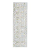 Feizy Milton R3472 White 2'7" x 8' Runner Rug