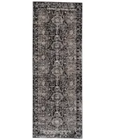 Feizy Prasad R3680 Charcoal 2'10" x 7'10" Runner Rug