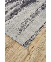Feizy Bleecker R3606 Charcoal 6'7" x 9'6" Area Rug