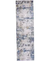 Feizy Cadiz R3891 Blue 3'1" x 10' Runner Rug