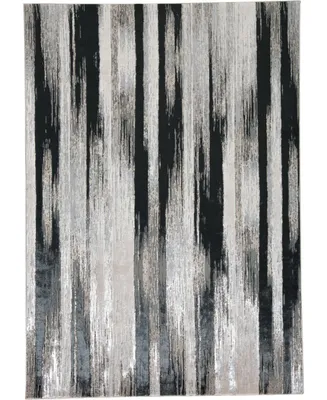 Feizy Micah R3338 Black 6'7" x 9'6" Area Rug